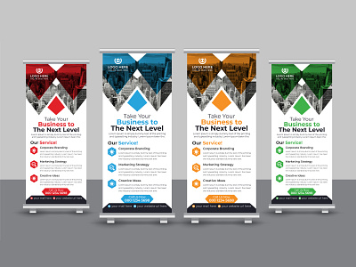 Corporate Business Marketing Roll Up Banner Design advertisement banner branding business corporate creative design display graphic design marketing modern pop up banner presentation print template pull up banner retractable banner roll up roll up banner stationery x banner