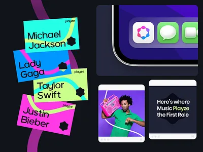 Playze Branding brand identity branding design graphic design logo logodesign music socialmedia ui visual design visual identity