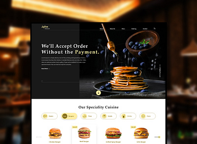 Safron - Restaurant Website (USA) 3d animation app branding design graphic design illustration logo motion graphics typography ui ux vector