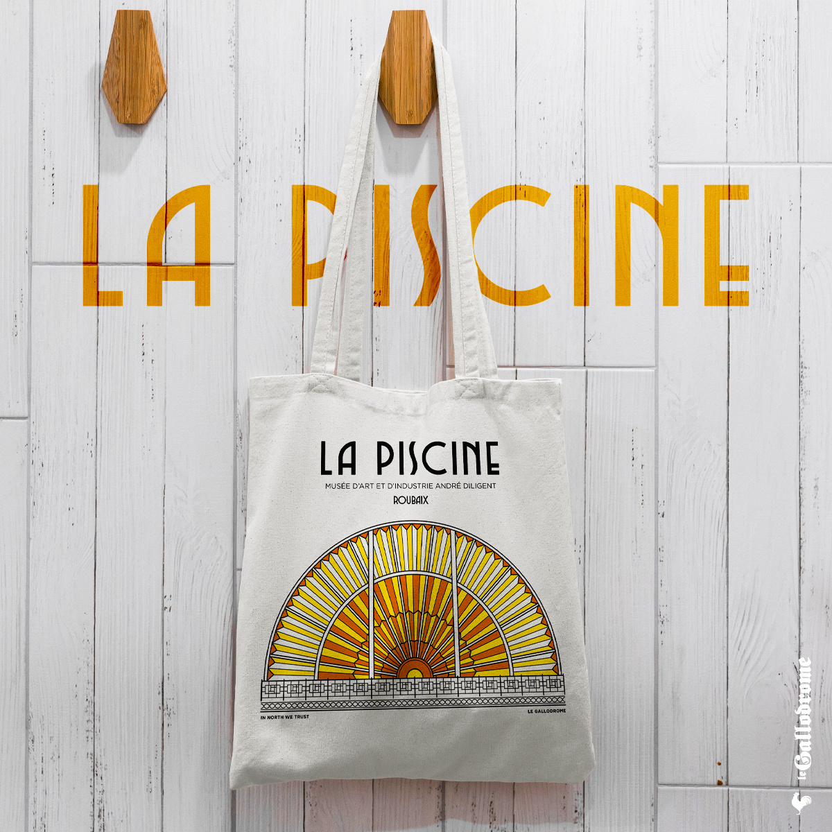 La Piscine de Roubaix affiche architecture art deco gallodrome hauts de france illustrator legallodrome lille musee patrimoine piscine roubaix totebag
