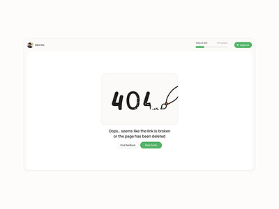 404 or error page for AI-powered text editor productdesign ui uidesign ux uxdesign uxui uxuidesign