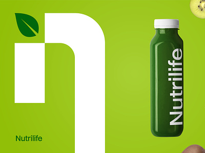 Nutrilife - Logo Design I Fresh Organic Juice Branding beverage beverage logo beverage logo design brand identity branding business identity drinks graphic design identity design juice logo logo branding logo design mineral natural nutrilife nutrilife logo organic product branding visual identity