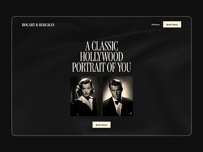 Glamour Reimagined: Nostalgic Elegance in Modern Web Design classic graphic design hollywood landing page movies nostalgia photography ui ux uxdesign web design webdesign website website design