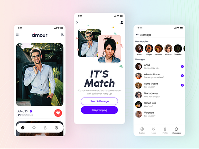 Dating App app app design app development dating app design design ui design webkul ui ui design ui ux userinterface webkul design