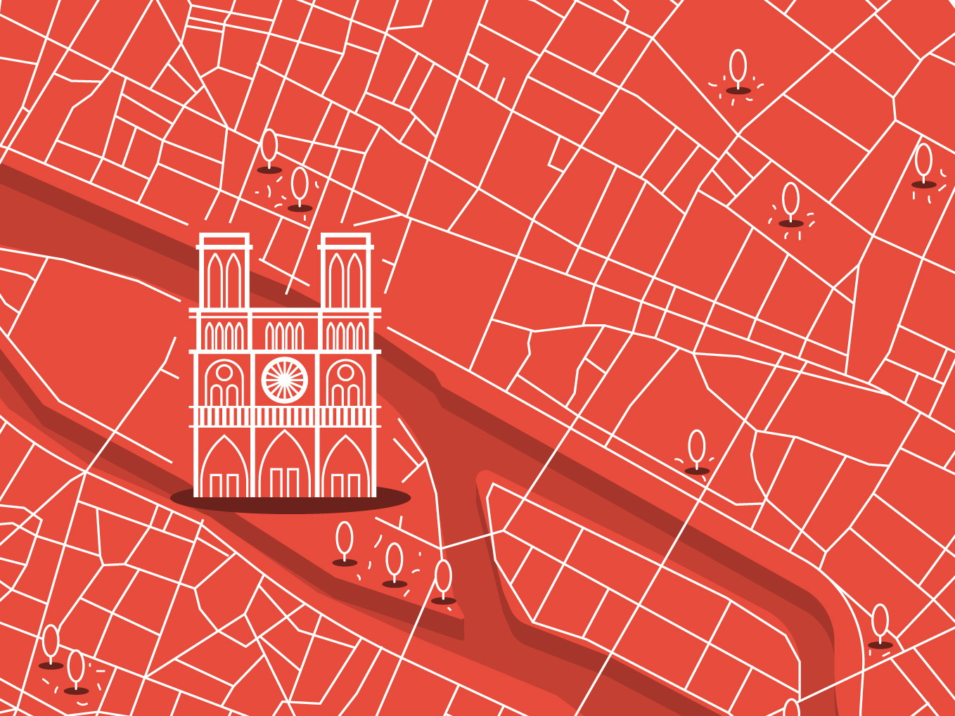 Paris Minimalist Map By Greg Franco Le Cartographiste On Dribbble 1403