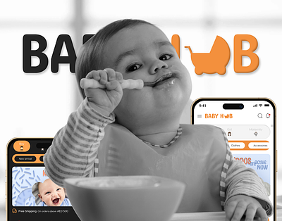 Babyhub E-Commerce Application Design baby ecommerce illustration logo mobileui mother store ui ux web