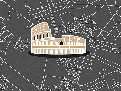 Rome minimalist map editorial illustration illustrated map illustration illustrator italy line art map maps minimalist roma rome spot spot illustrations travel vector