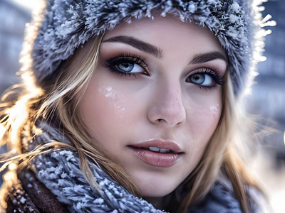 Winter Girl blonde cold cute dribbble girl life love manzobeat photo season winter