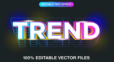 Trend Editable 3d text style effect 3d 3d text effect brand text branding colorful font coloring text design editable text eps text file graphic design illustration trend trend font trend style trend text trendy vector vector file vector text vector text mockup