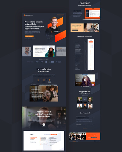 Landing page - Financial advice on crypto for investors designer inspiration landing page responsive trend ui ux visual website