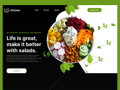 Kitchen Landing Page and Dashboard Design branding design logo newdesign ui uiux