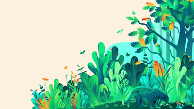 Wild Forest animation motion graphics vector