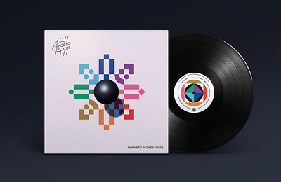 Synthetic Flower Fields 3d album artwork artwork geometric graphic design vector graphics vinyl album