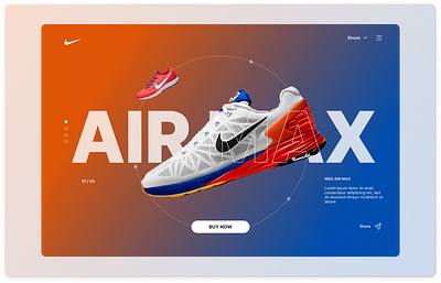 Nike Product Page UI Design nike air max nike product nike ui