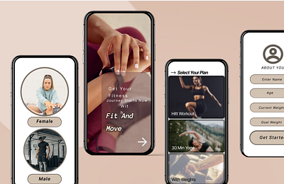 fitness mobile app ui