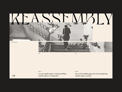 Reassembly design minimal typography