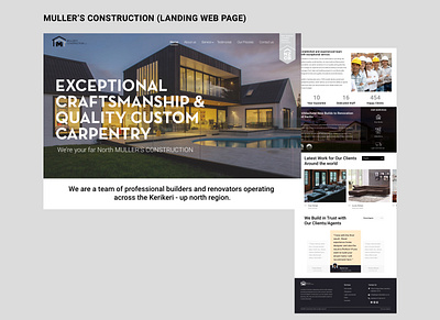 Construction Landing Page android construcation design graphic design ios motion graphics ui ux web