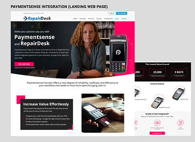 Landing Page Paymentsense android design graphic design ios landing page ui ux web