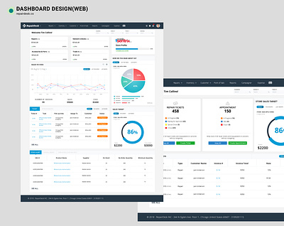 Dashboard Repairshop android branding dashboard design graphic design ios ui ux web