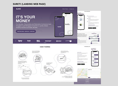 Sureti Landing Page android design graphic design ios ui ux web