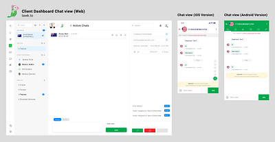 Dashboard chat view android app chat design graphic design ios ui ux web