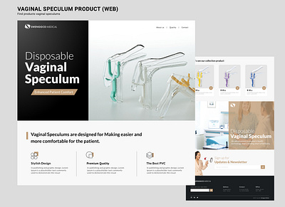 Vaginal Speculum Landing Page android design graphic design ios ui ux web