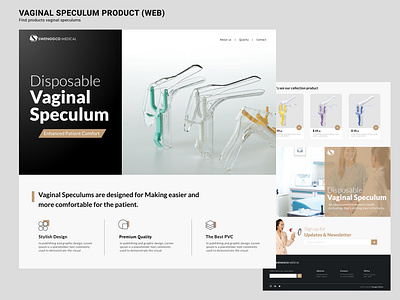 Vaginal Speculum Landing Page android design graphic design ios ui ux web