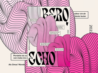 Echo Poster Design abstract graphic branding design figma graphic design illustration modern poster design music poster pink poster poster poster design song design style vector