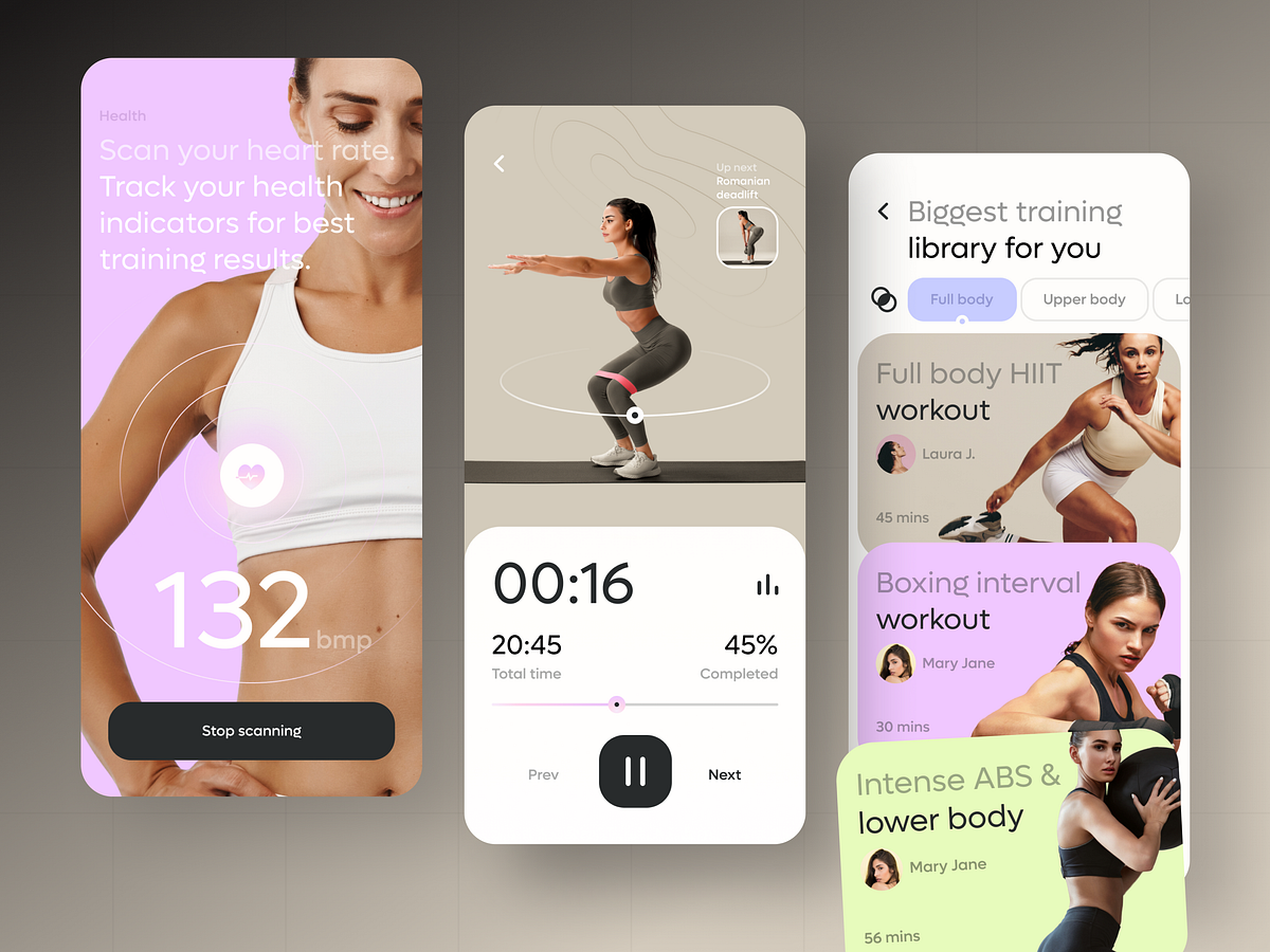 Meditation app - Mobile design by Anastasia Golovko on Dribbble