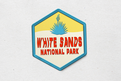 White Sands National Park patch design design graphic design illustration logo national park patch sticker vector white sands