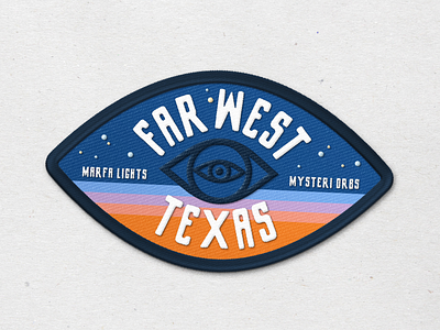 Far West Texas patch design design graphic design illustration logo marfa national park patch sticker texas