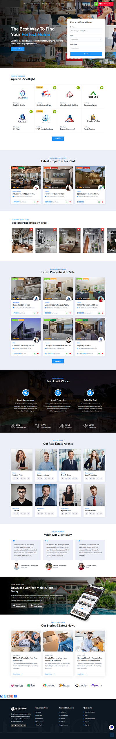 Real Estate Website design website wordpress