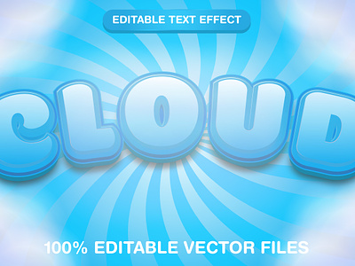 Cloud Editable 3d text style effect 3d 3d text effect blue background blue text branding cloud cloud font cloud template cloud text cloud vector cloudy background design editable text graphic design illustration kids font vector vector cloudy vector text vector text mockup