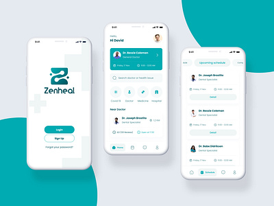 Zenheal - Your Path to Wellness. app design mobile ui ux