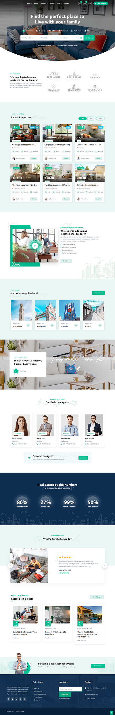 Real Estate Website 4 design ui website wordpress