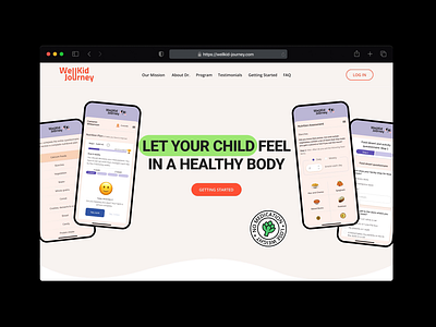 WellKid Journey - Landing page design agency animation animation website care design healthcare healthcare app kids main page medical app medical care minimal ui ui design ux web design web site website weight contro wellness