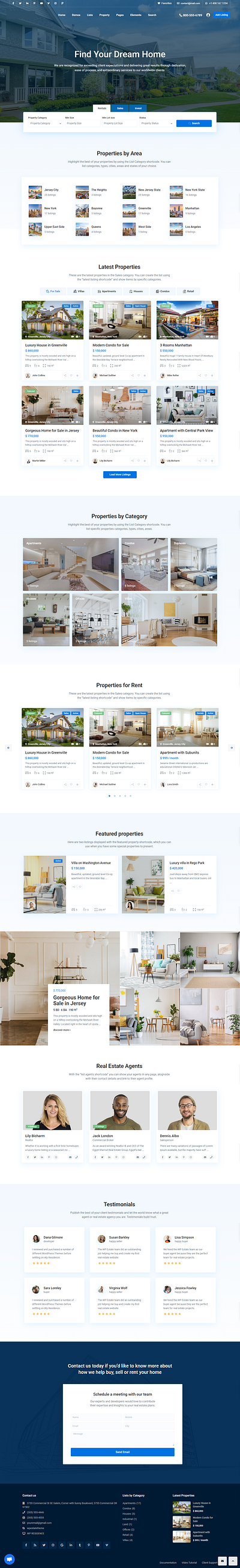 Real Estate Website 5 design ui website wordpress