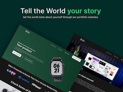 Tell the World your story branding clean design graphic design interface landingpage portfolio ui ux uxdesign