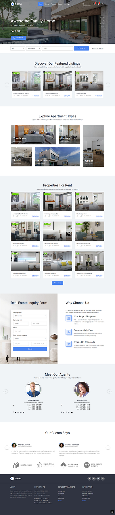 Real Estate Website 6 design ui website wordpress