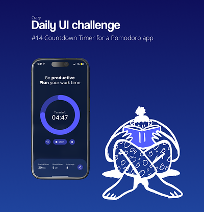 Daily UI Challenge #14 Countdown countdown daily ui focusing app pomodoro ui design