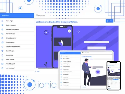 Documentation Website with IONIC design documentation documentation website ionic ui web web design webdesign website website concept website design
