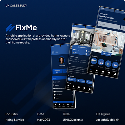 FixMe Mobile App Case Study case study design mobile app design product design ui ux