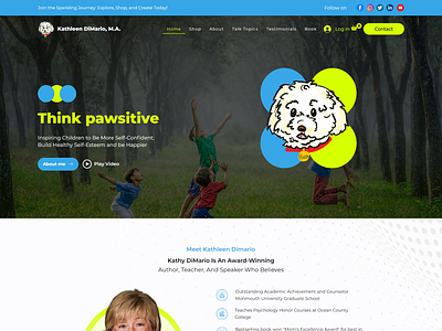 Dog Book Website Made By Wix books branding dog landing page landing page design ui ux website wix