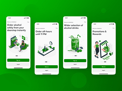 Onboarding Screens / Daily UI Challenge #5 alcohol alcoholapp app appdelivery appdesign branding dailyui design drinks figma graphic design illustration ios logo mobile onboarding ui uiuxdesign ux uxuidesign