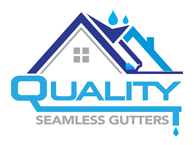 LOGO DESIGN FOR QUALITY SEAMLESS GUTTERS liwcountry logo logo design by blake andujar quality seamless gutters logo