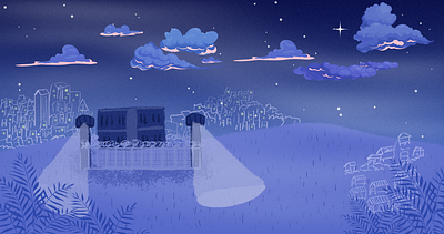 Screen "El hijo que regaló la luna" animation illustration jail night