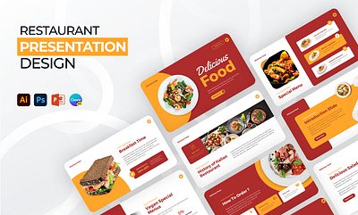 Delicious Food Presentation Design business presentation canva presentation design graphic design pitch deck powerpoint powerpoint presentation presentation design ui