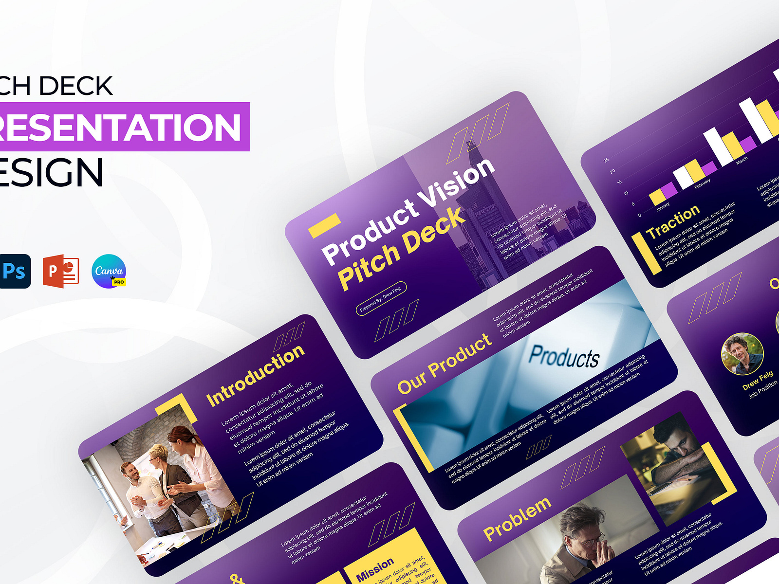 Product Pitch Deck Design by Fatema Akhter koli on Dribbble