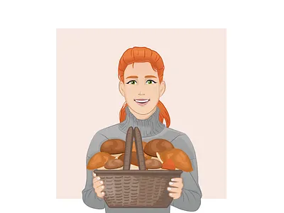 2d character for the AUCHANRUSSIA concept 2d adobe art cartoon illustration vector woman