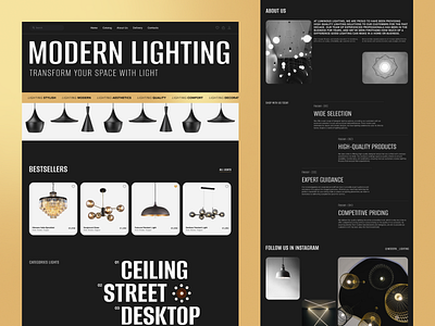 Lighting Store branding design figma graphic design illustration logo typography ui ux website